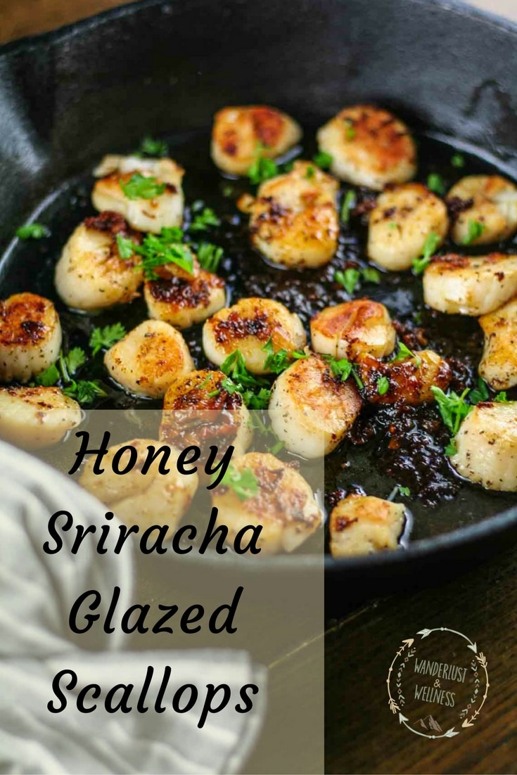 honey sriracha glazed scallops