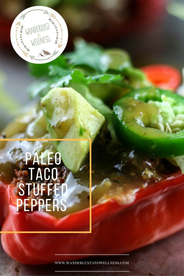 Paleo taco stuffed peppers