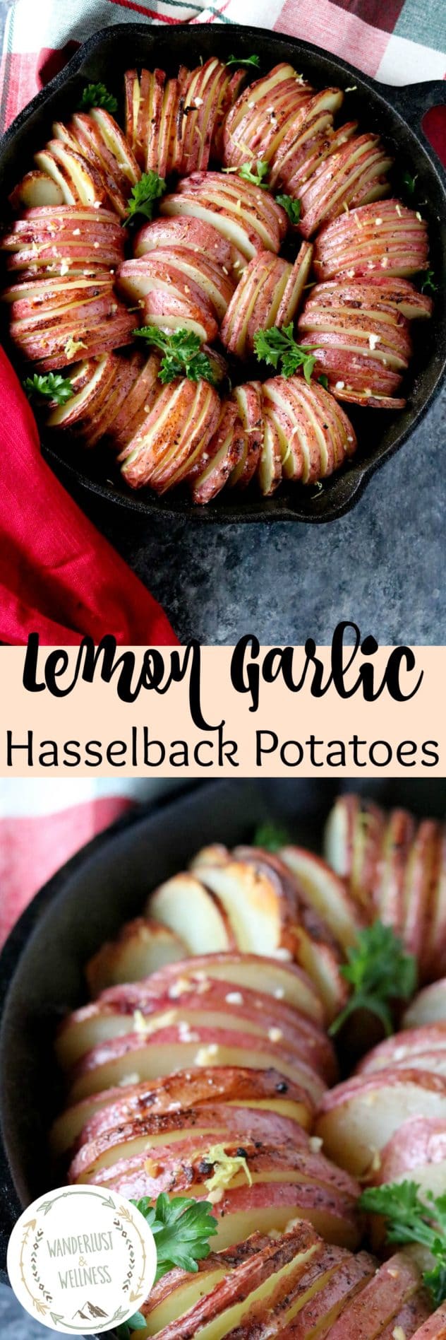 Lemon Garlic Hasselback Potatoes
